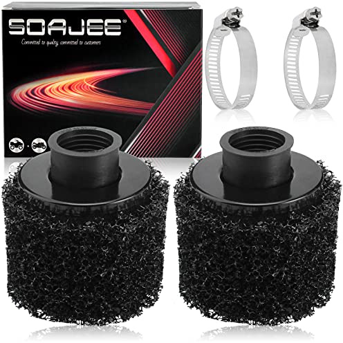 SOAJEE 2Pcs 1.1inch 28mm Air Filter for 50cc - 90cc 110cc 125cc 150cc GY6 Engine Motorcycle ATV Quad Scooter Go Kart Mini Moto Pocket Pit Dirt Super Bike CRF50 XR50 Kawasaki Suzuki Yamaha 27mm 29mm