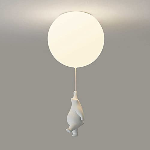 LZH FILTER Moderne Bären-Deckenleuchte, Süße Bären Fangende Ballon-Deckenlampe, Cartoon Bär Kronleuchter, Ballon Dekorative Lampen, für Kinderzimmer Kindergarten