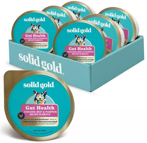 Solid Gold Wet Dog Food Topper, Chicken & Beef, Sensitive Stomach, 6ct