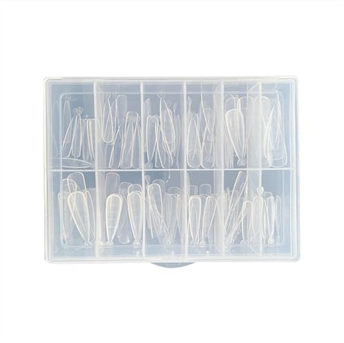 YXL 96Pcs Polygel Nail Forms, Nail Tips for Builder Gel Extensions, Clear Dual Nail Forms System for Acrylic & Gel Nail Extensions