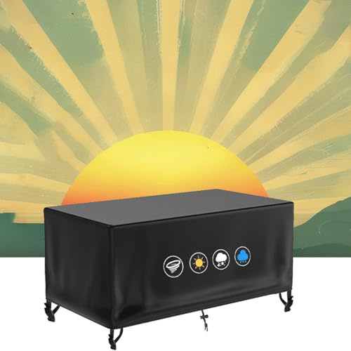 AOFOAE Funda Mesa Exterior Impermeable,Cubierta De Muebles De Jardín 120x60x10cm/Largo X Ancho X Alto Funda Resistente a Desgarros, 420d Oxford, Tela Impermeable Anti Viento, Anti UV