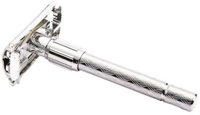 Generic Rasoio di sicurezza a doppio taglio regolabile, con manico lungo classico tradizionale per viaggi, uso domestico, barba, uomini