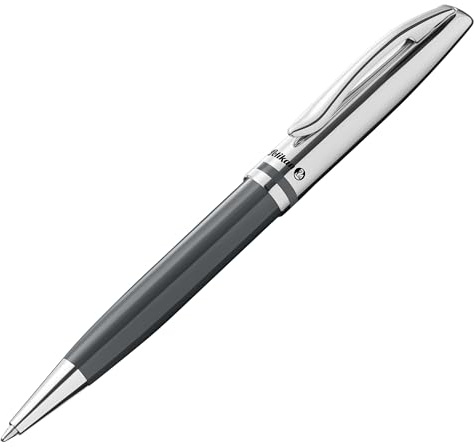 Pelikan Jazz Classic K35 Ballpoint Pen Warm Grey, Metal Bullet, Refillable, with Clip, Elegant Writing Instrument