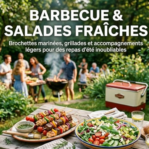 Barbecue & Salades Fraîches : 50 Recettes Gourmandes: Brochettes marinées, grillades et accompagnements légers pour des repas d'été inoubliables