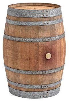 Tonneau de Decoration, Baril de vin comme Table Bar 225 litres en Bois de chêne Massif (Bois Naturel)