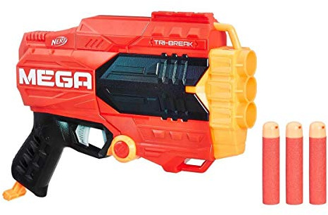 Hasbro Nerf E0103EU4 Mega Tri Break, Leksaksblaster