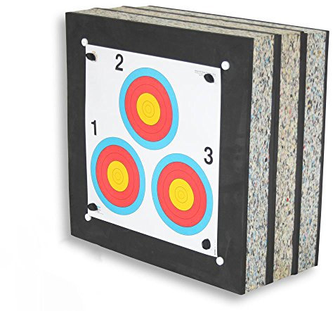 Stronghold Schaumscheibe Black Edition Max bis 80lbs (60x60x30cm) Zielscheibe für Bogen und Armbrust - Ziel Block bis 475fps Pfeilgeschwindigkeit
