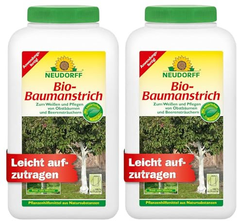 Neudorff Peinture bio pour le blanchiment et l'entretien des arbres fruitiers et des arbustes à baies - 2 x 2 l