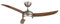 Klarstein El Paso Deckenventilator - 2-in-1: Ventilator & Deckenlampe, Durchmesser: 52 (132 cm), 3 Flügel, Luftdurchsatz: 10.344 m³/h, 3 Geschwindigkeitsstufen, dunkle Eichenholz-Optik