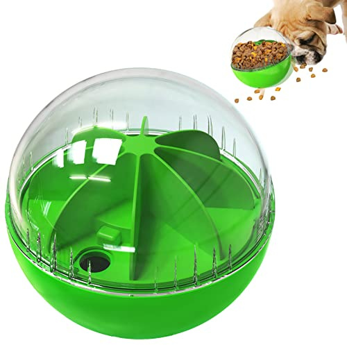 Monotre Dog Treat Ball, Dog Food Puzzle Slow Feeder Interactive Squeaky Mental Stimulation Toys, Dog& Cat Treat Dispenser Puzzle Toys Active Rolling Balls for Medium/Large Dog Breeds