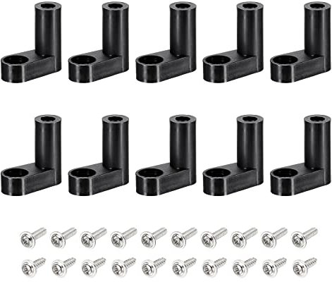 sourcing map PCB Plastic Fixed Feet Circuit Board Standoff Black Mounting Spacer 20mm with Screws for Mainboard Game Console, 20 Set