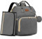 ROSEGIN Wickeltasche Rucksack Großer Wickelrucksack mit Wickelunterlage, Isoliertaschen & Kinderwagenbefestigung, Wasserdicht & Leicht, Babytasche für Mama und Papa, Dunkelgrau