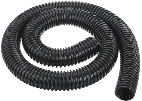 PATIKIL EVA flexibel dammsugarslang, 32 mm ytterdiameter 1 m lång dammuppsamlingsslang för industriell dammsugare, svart