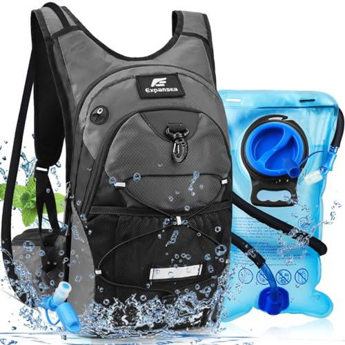 Expansea Trinkrucksack mit Trinkblase 3L BPA-Frei, Wasserdichter Outdoor-Rucksack, Rucksack mit Trinksystem, Rucksack Outdoor für Draußen Sport, Laufen, Radfahren, Wandern, Bergsteigen, Skifahren