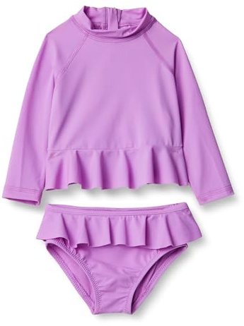 Amazon Essentials Conjunto de Camiseta de protección para bebé, Lavanda Brillante, 3-6 Meses