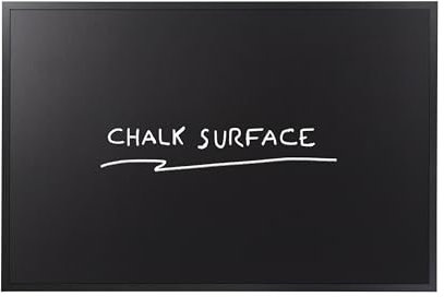Bi-Office, Tafel Basic, 90 x 60 cm, Kreidetafel, Rahmen aus schwarzem MDF