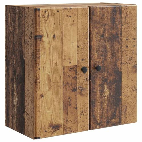 Kangardius Armoire murale en bois 59 x 31 x 60 cm avec 2 portes, armoire de rangement et armoire multifonction pour salon, couloir, garage, bureau avec espace de rangement et étagère
