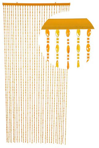 HAB & GUT -DV0386- Cortina para Puertas Diseño: Twister, Color: Honey, Material: plástico, Tamaño: 90 x 200 cm