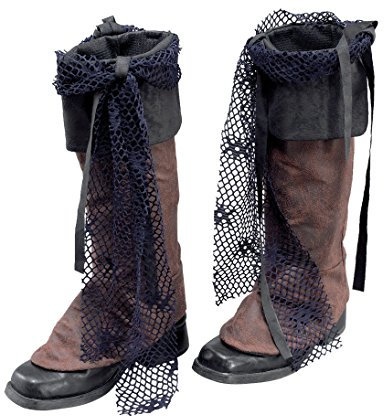 Bristol Novelty BA015 Distressed Look Pirate Boot Tops, Brown, One Size World Book Day Halloween Halloween