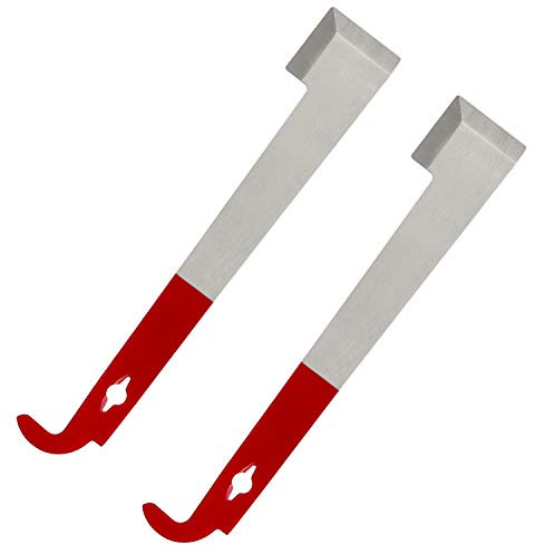 Blisstime Stainless Frame Lifter and Scraper J Hook Tool Hive Tool Hook Pry Bar Beekeeping Equipment (J Shaped: 11 inch)