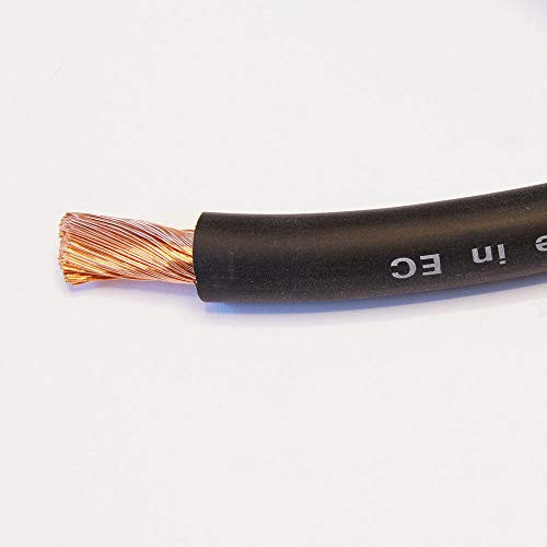 Red & Black Battery/Starter/Welding Flexible PVC Cable Wire 110/170/345 Amp 16mm 25mm 35mm by MKGT® (25mm² Black, 2 Meters)