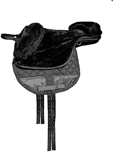 German Riding Kunstfellsattel Full schwarz
