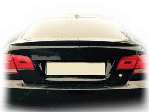 FLY DESIGN 70219 Heckspoiler passend für BMW E92 Coupe 3er, Heckflügel, Spoilerlippe für Auto-Tuning, in P-Still, ABS Kunststoff, Saphirschwarz 475 lackiert