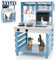 COSTWAY Mud Kitchen, Wooden Double-Sided Kids Play Kitchen with Removable Sink & Faucet, Kitchenware, Outdoor Pretend Kitchen Playset for Boys Girls Ages 3+