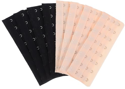 SUPVOX Prolunga per Reggiseno 3 File 8 Ganci 8 Pezzi Donna | Acciaio Inox e Poliestere, Chiusura Gancio e Occhiello, Adatta All’uso Quotidiano