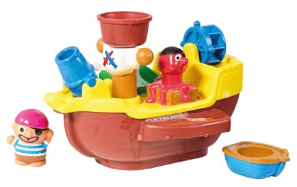 Toomies Tomy Jouet de Bain Pirate – Jouet de Douche pour Le Bain Bébé, Jeu d’Eau Amusant pour Le Bain, Convient aux Tout-Petits et Enfants, Garçons et Filles dès 18 Mois