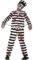 Smiffys Disfraz de zombi convicto, con pantalón, parte de arriba, gorra y esposas Halloween