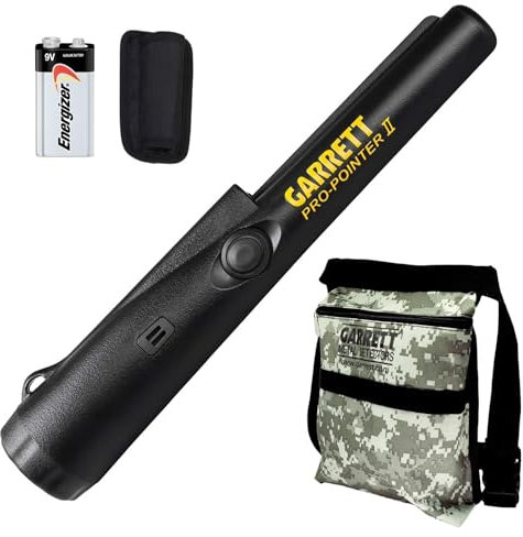 Garrett Pro Pointer II Two Metal Detector Pinpointer with Holster and Garrett Camo Digger's Pouch