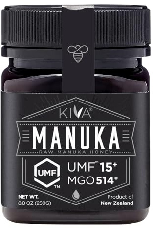 Kiva Raw Manuka Honey, Certified UMF 15+ (MGO 514+) - New Zealand (8.8 oz)