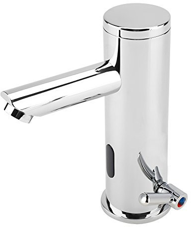 Aramox Rubinetti per Lavabo, Rubinetto per Acqua in Rame Ottone Auto Sensore a Infrarossi Caldo e Freddo per Bagno