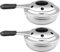 2 Stück Fondue Brenner Topfbrenner Pastenbrenner, Edelstahl Tragbar Winddicht Alkohol Herd Brenner Fondue Zubehör Mini Chocolate Cheese Fondue Set, Alkoholkocher Für Hot Pot, Dry Pot Cuisine, Buffet