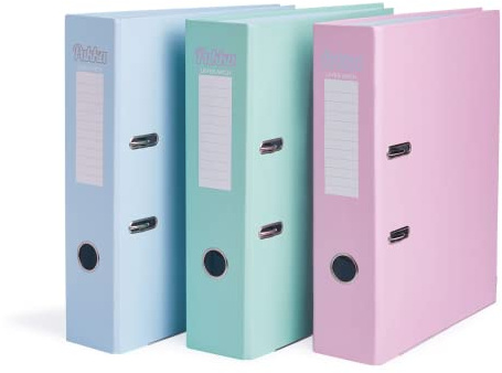 Pukka Pad A4 Pastel Lever Arch Files 70mm - Pink, Blue, Green - Pack 3