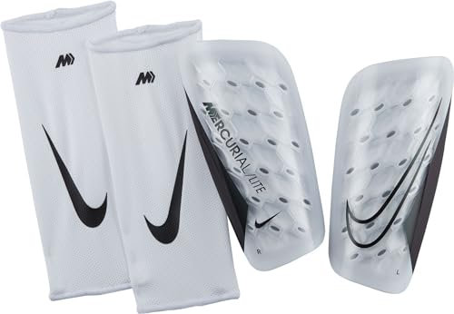 Nike Unisex Shinguard Mercurial Lite, White/White/Black, DN3611-100, L