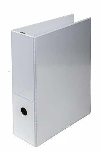 DIN A 4-4er Mechanik Präsentations - Ordner in weiss 90 mm Rückenbreite aus deutscher Produktion, Rückenverstärkung mit Gitterfolie gegen Einreissen, keine Importware