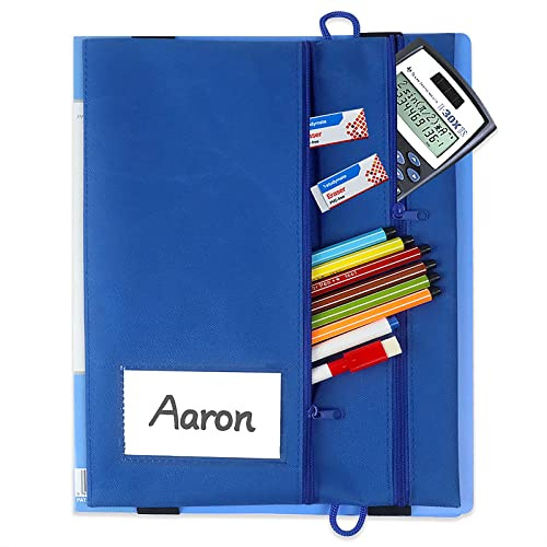 Trieur Pochette à Soufflet Dossiers de Fichiers Rangement Papier Organisateur de Documents Classeur à Documents avec Fermeture Éclair et Fente pour Cartes de Visite