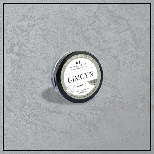 Impera Italia Gimcyn - Textured, Metallic Wall Paint Sample Pot. Includes 50g of Paint - Covers 0.25SQM - In Colour SAPPHIRE.