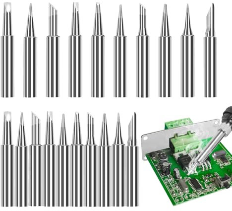 Lot de 20 pointes de fer à souder 900M-T - Pointes à souder de rechange - Accessoires pour soudure
