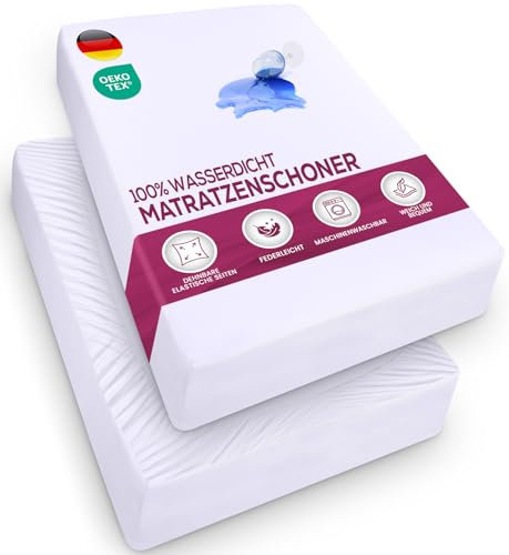 Utopia Bedding Wasserdichter Matratzenschoner, 180 x 200 cm, für Matratzen bis zu 30 cm Höhe, Leichter und Weicher Jersey-Matratzenbezug mit Dehnbaren Seiten - weiß