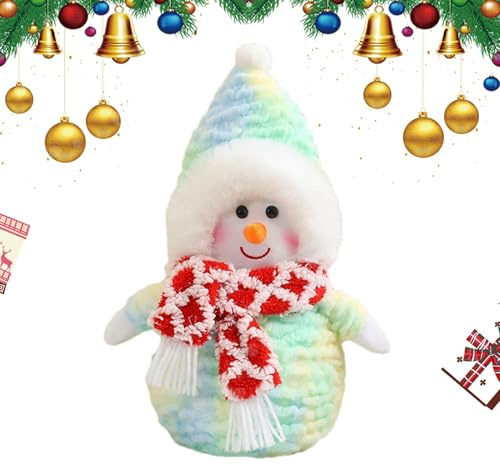 Générique Peluche Pupazzo di Neve, Pupazzo di Neve, Figure Carine Pupazzo di Neve di Natale, Pupazzo di Neve che indossa una sciarpa, 13.8 Pollice Decorazione Pupazzo di Neve per l