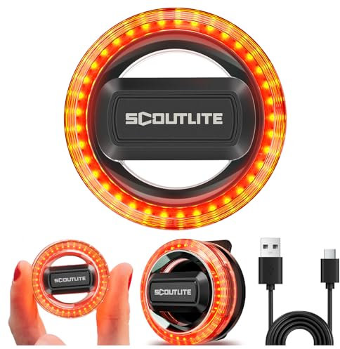 BlinkO Wearable Outdoor Safety Light, Portable Hands-Free Flashlight with Clip for Hiking and Cycling, Magnetic Clip on Flashlight for Dog Walking at Night, Running Light for Runners, 5 Light Modes