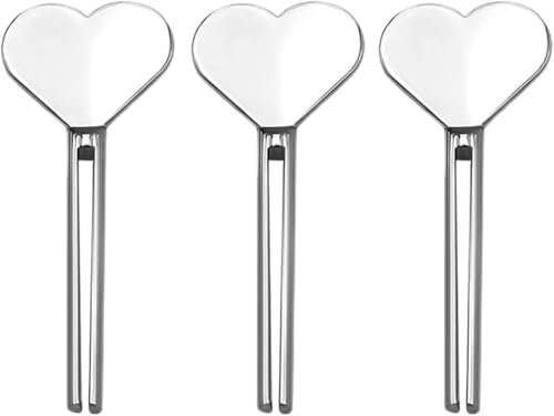3Pcs Silver Manual Toothpaste Squeezer Heart Stainless Steel Dispenser Tube Squeezer Hand Cream Tube Key Roller Set Bathroom Accessories,Toothpaste Tube Squeezer,Daily Living Tube Squeezing Aids