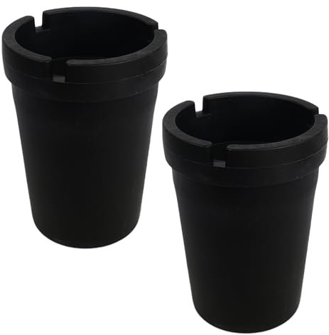 2-Pack Cigarette Butt Bucket – Durable Polypropylene Design with Cupholder Compatibility for Convenient and Odor-Free Disposal, Car, Travel Accesories, Made for Indoor and Outdoor