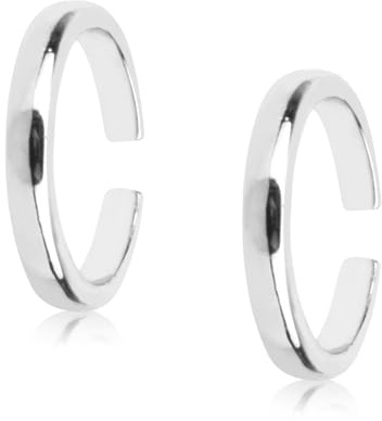 Mikovivi 2 Pezzi Anelli Dita dei Piedi per Donne, Anelli Dita dei Piedi Regolabili Design Minimalista Classico Banda Aperta Gioielli Atmosfera Estiva (Argento)