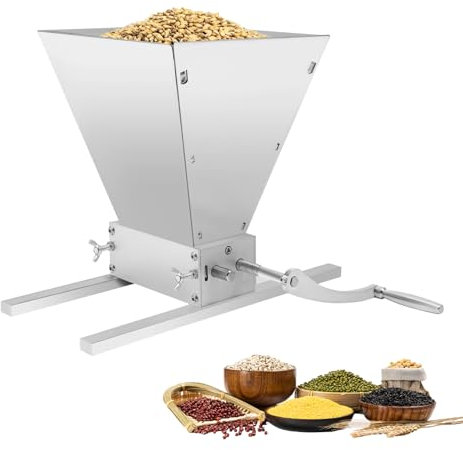 CHIMHOON Grinder Grinder, Cereal Food Mill Machine, Macinino per cereali regolabile, Malt Pulverizer w/2 Rollers, spremitura di cereali, Malto, macina per cereali, macina per grano