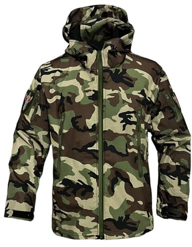 Veste Homme Militaire Camouflage Chasse Randonnée Blouson Militaire Homme Hiver Equipement Softshell