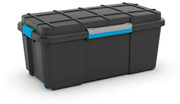 Keter Scuba box - Caja de ordenación XL; Almacenamiento; 74x45xH46 cm; Para guardar Herramientas; Color Negro y Azul